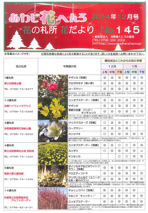 あわじ花へんろ 2014年12月号1ページ