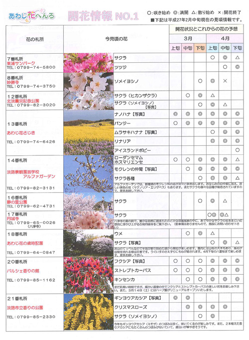 あわじ花へんろ 2015年3月号2ページ