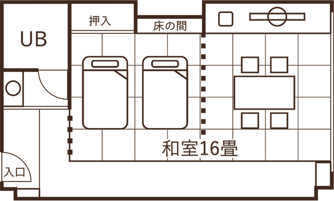 和モダンルーム 間取り図