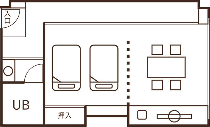 亜細亜モダンルーム 間取り図