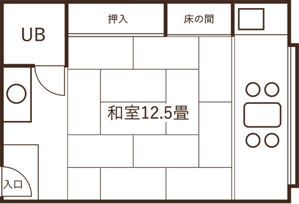 5階 和室 間取り図