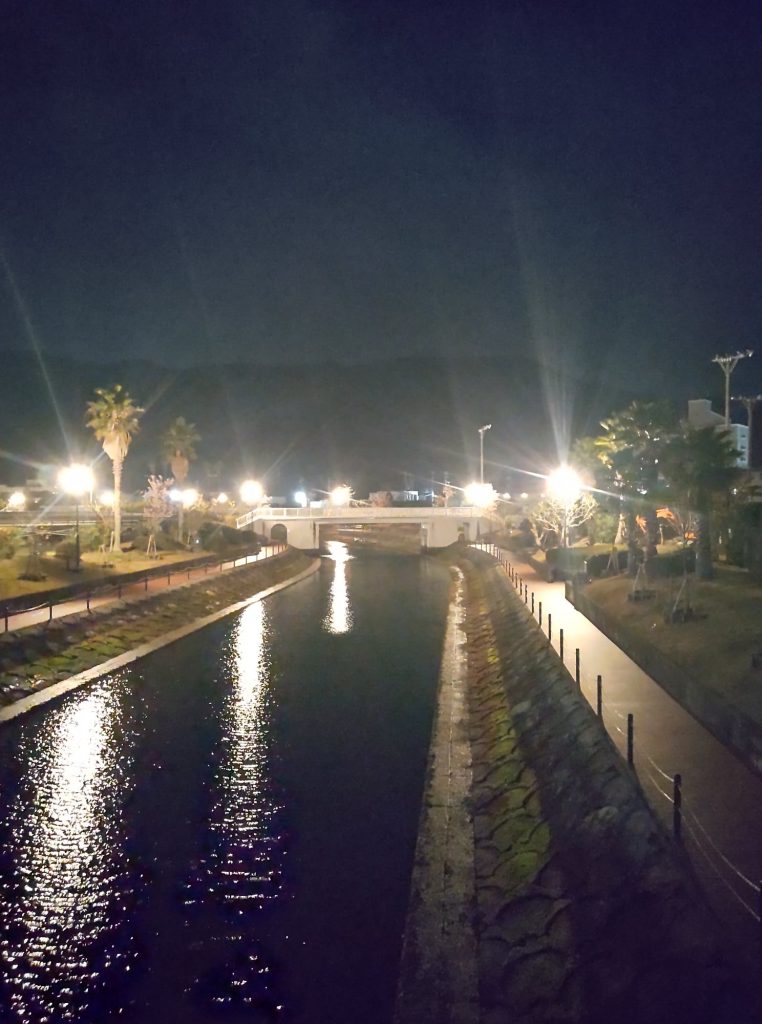 サントピアマリーナ運河の夜桜